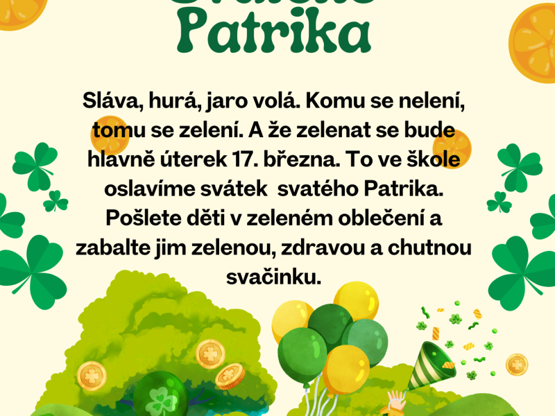 SVÁTEK SVATÉHO PATRIKA