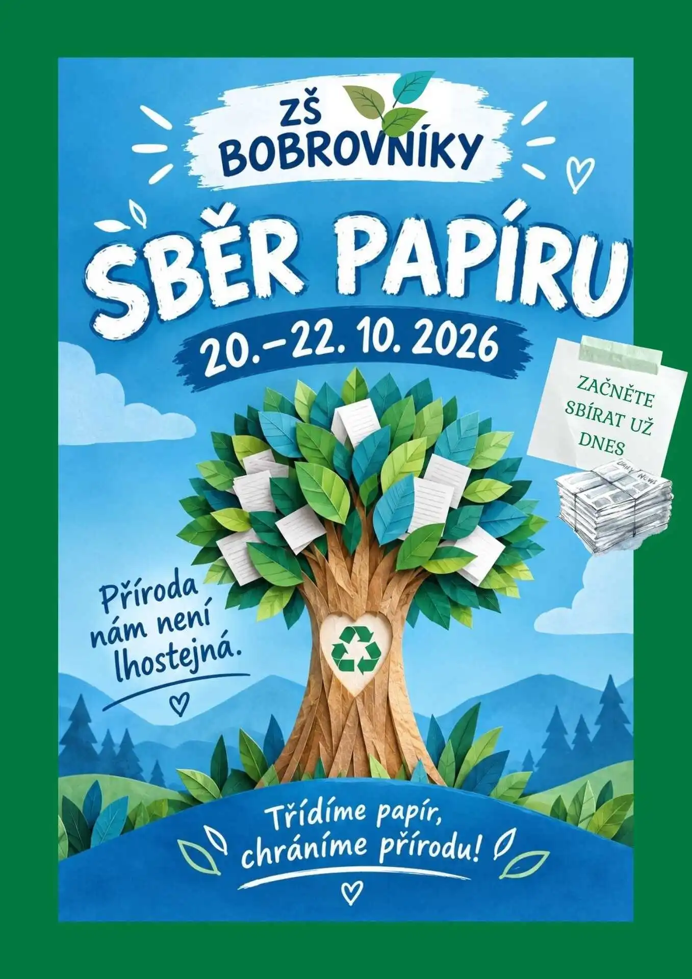 Sběr papíru se blíží